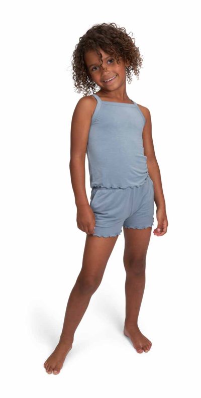 Girls Lettuce Edge Cami & Short Set