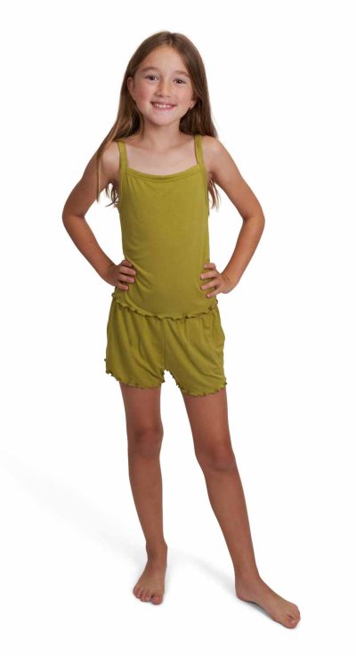 Girls Lettuce Edge Cami & Short Set